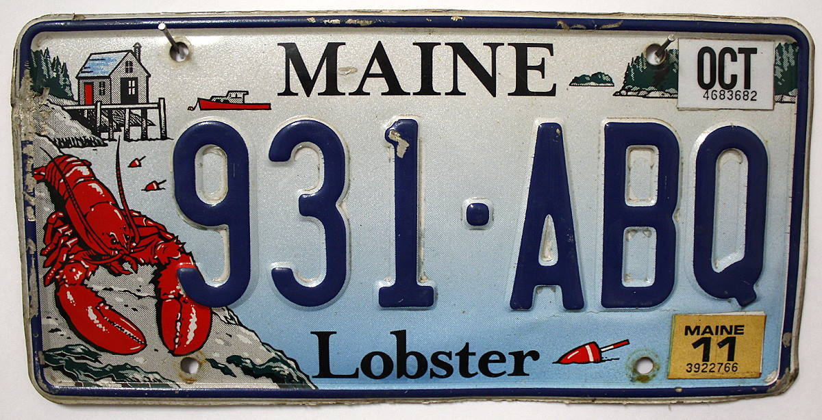 US Kennzeichen Maine - original Nummernschild aus den USA